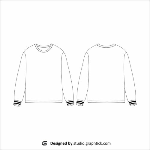 Sweater vector template - Graphtick-Studio