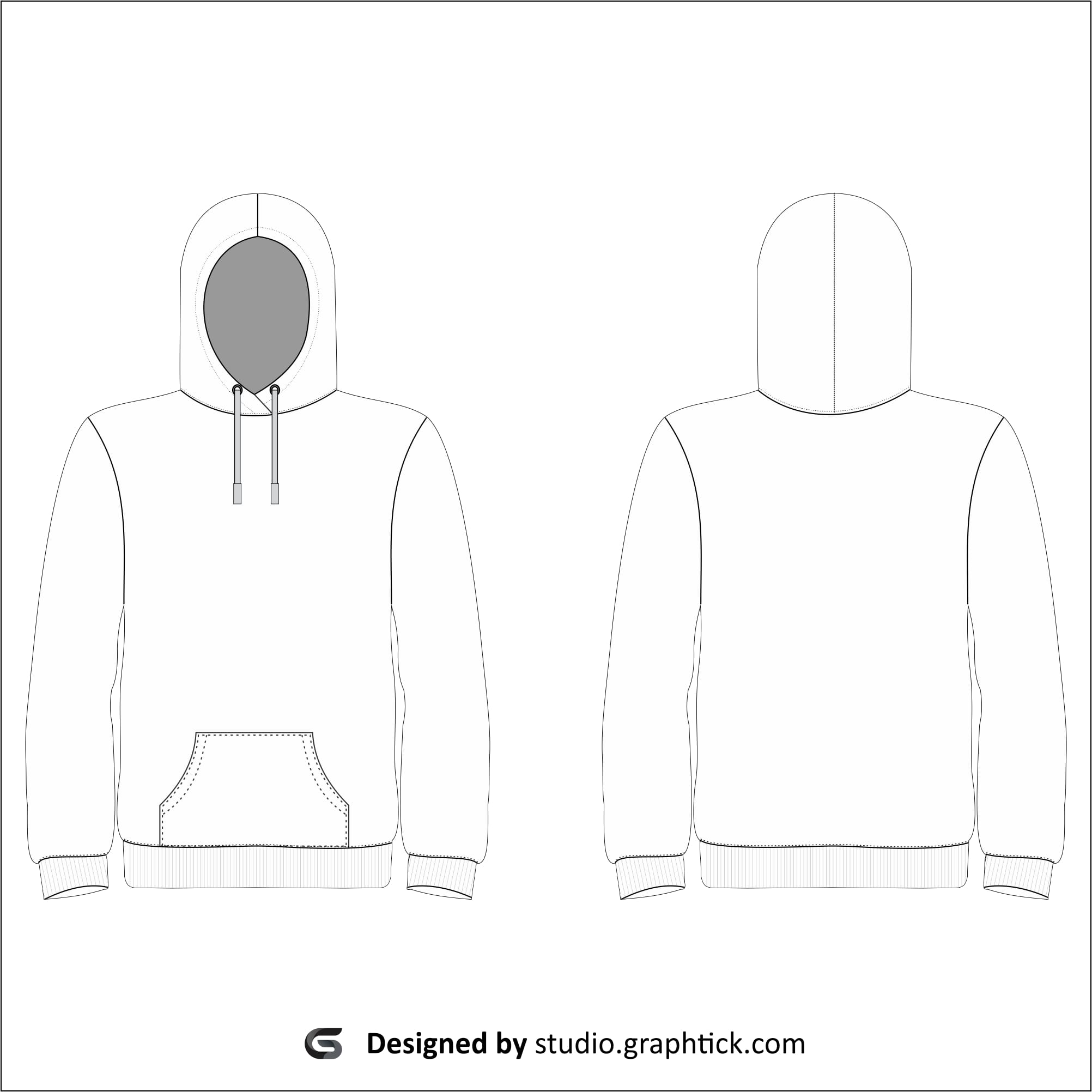 Template Blank Hoodie | escapeauthority.com