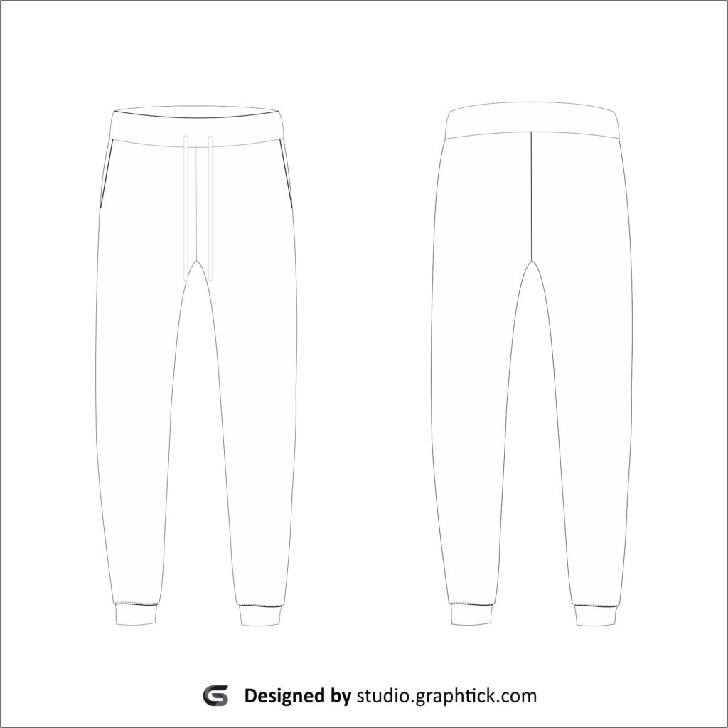 Mens jogger vector template - Graphtick-Studio