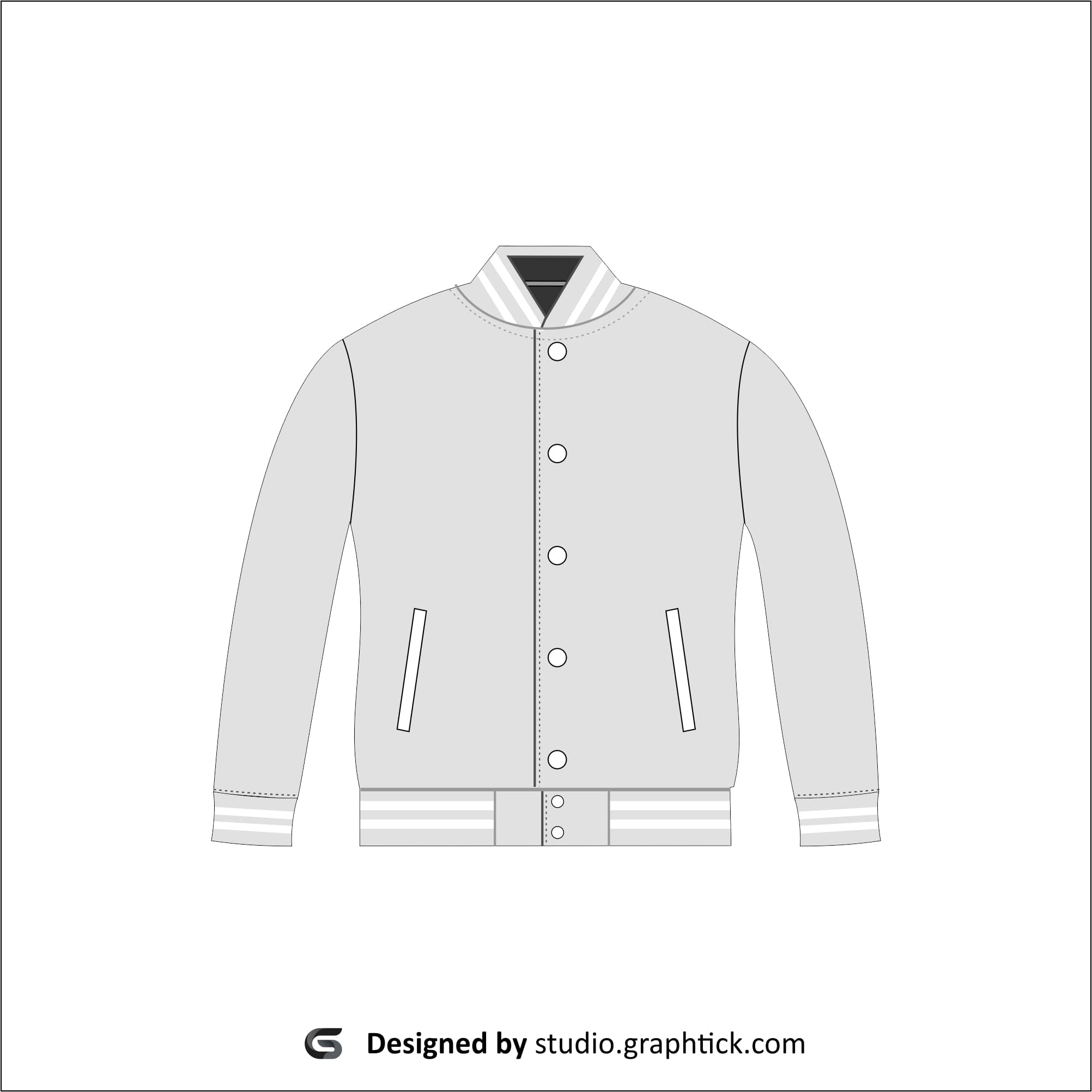 Bomber jacket vector template - Graphtick-Studio