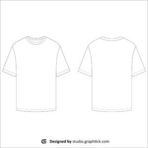 Oversized tee shirt vector template - Graphtick-Studio