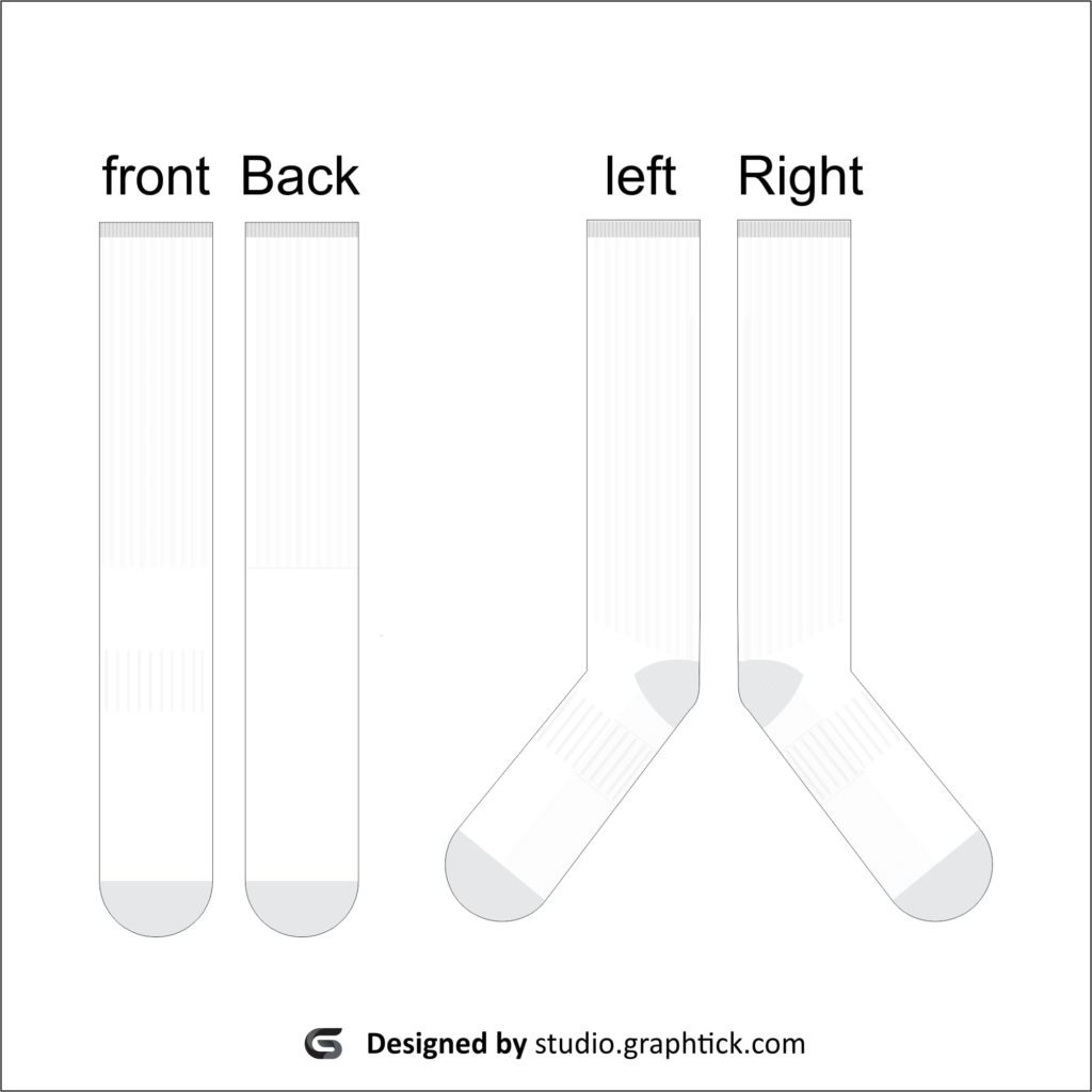 Socks vector template - Graphtick-Studio