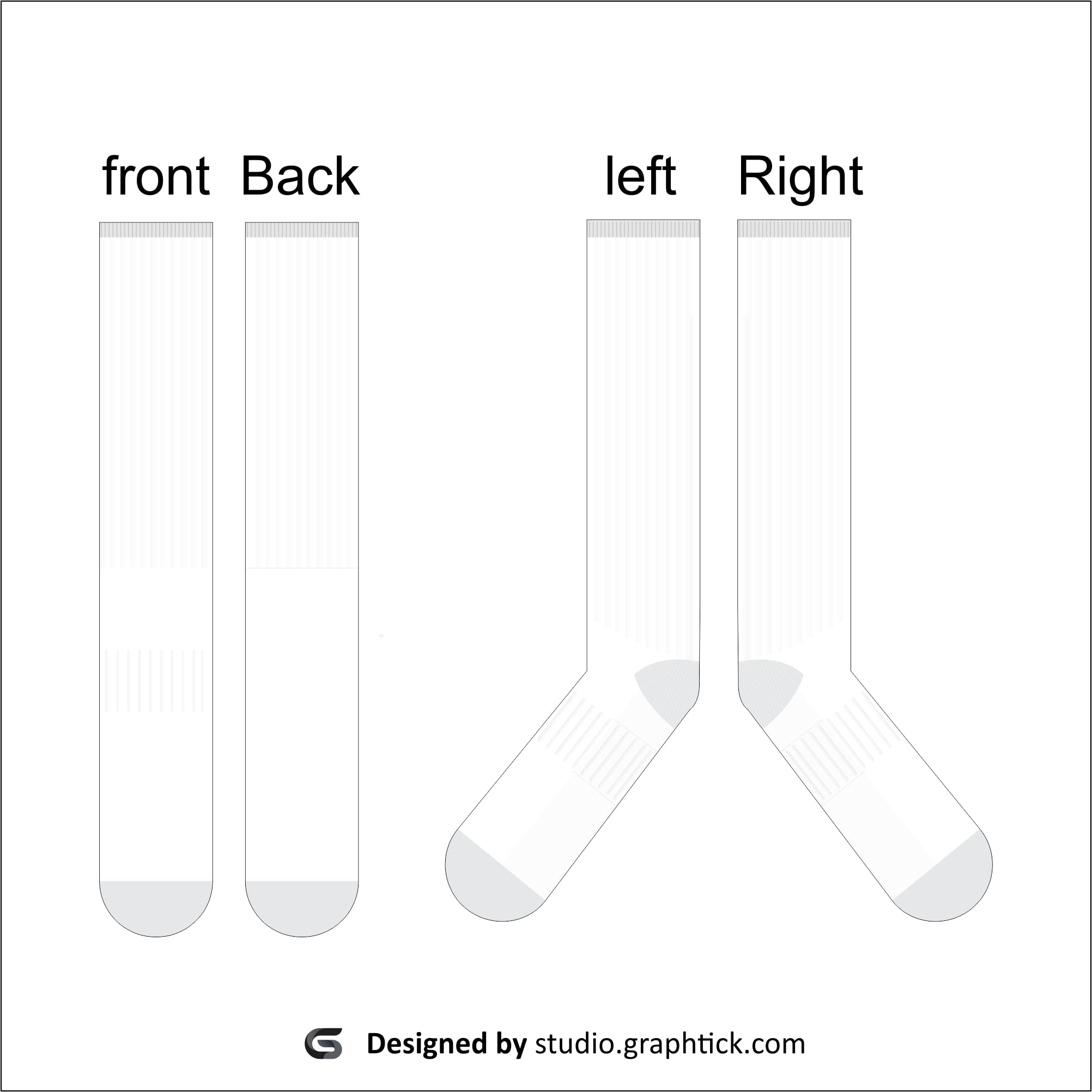Socks vector template - Graphtick-Studio