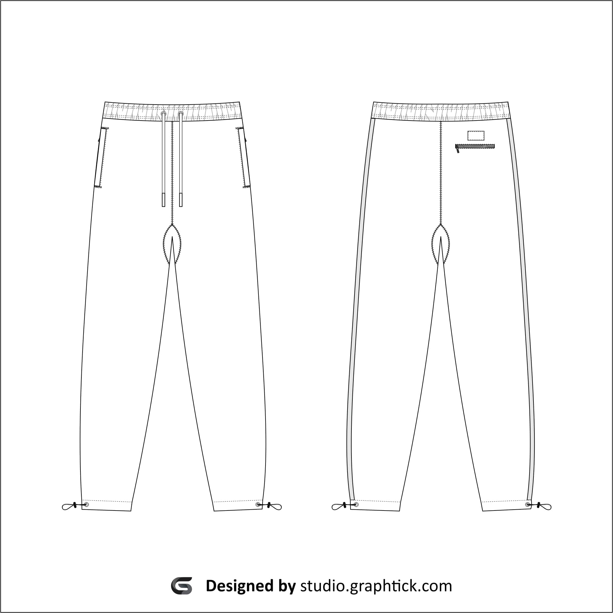 Jogger vector template - Graphtick-Studio