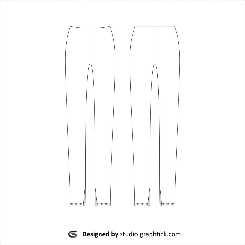 Long length leggings vector template - Graphtick-Studio