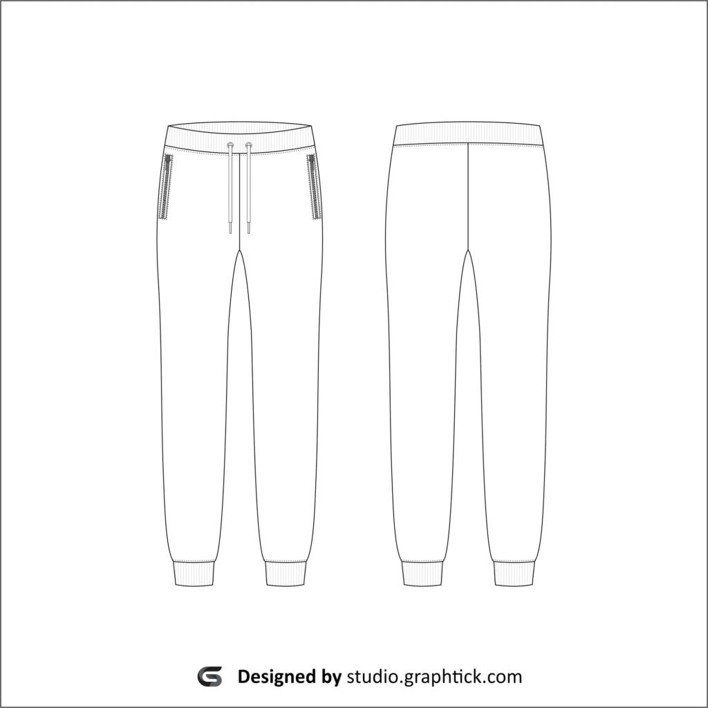 Women’s jogger vector template - Graphtick-Studio