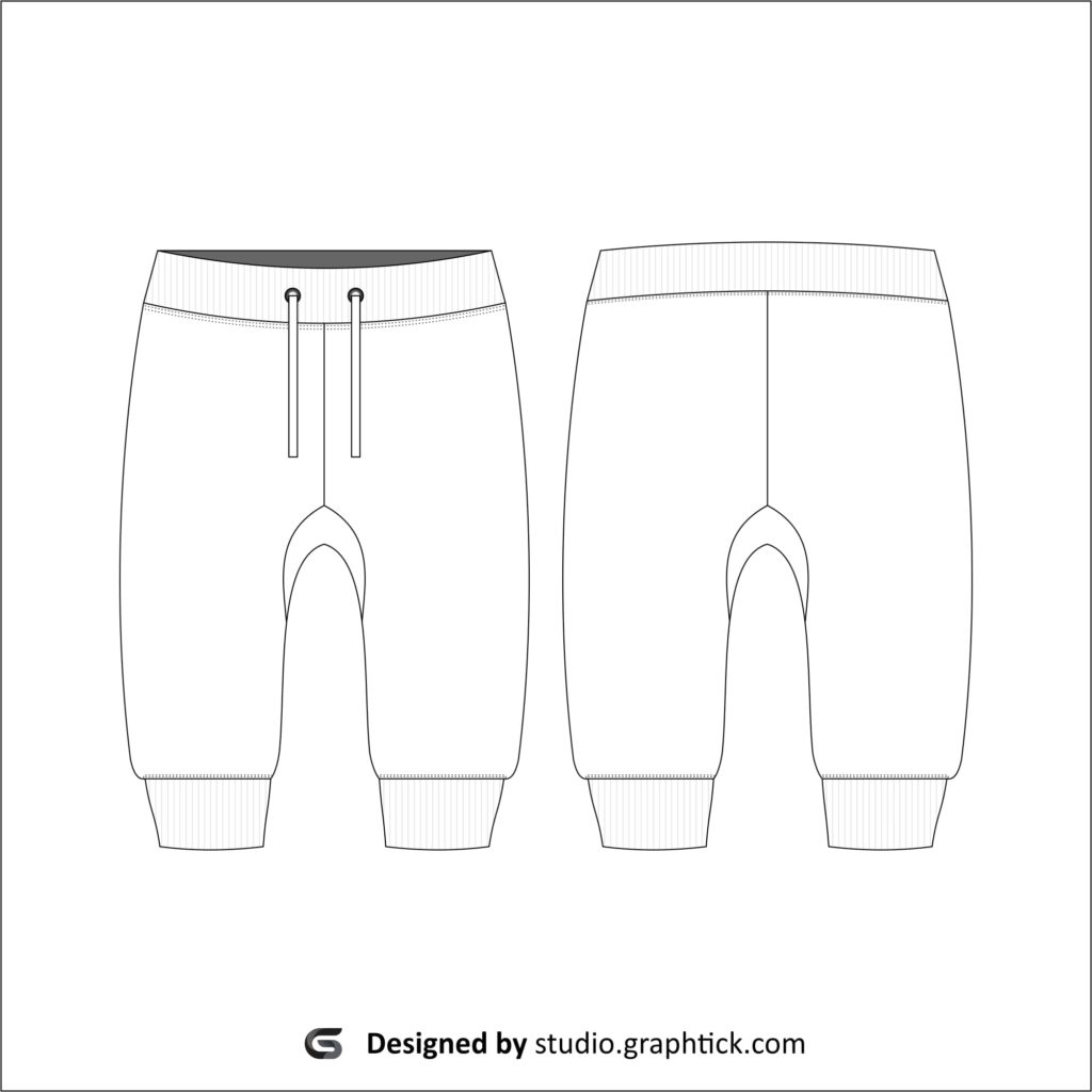 Kids sweat pants vector template - Graphtick-Studio