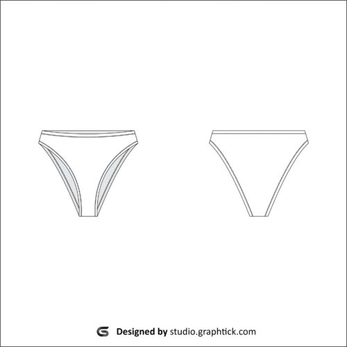 Bikini bottoms vector template - G-Studio