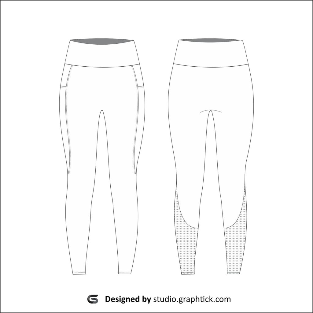 Women’s workout leggings vector template - Graphtick-Studio
