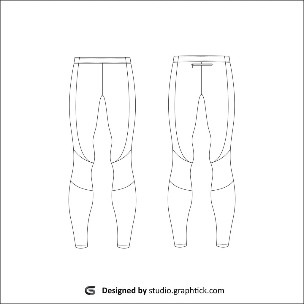 Mens fitness leggings vector template - Graphtick-Studio