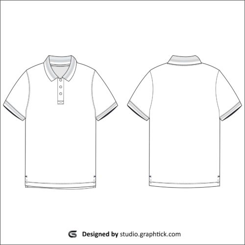 Mens polo shirt vector template - Graphtick-Studio