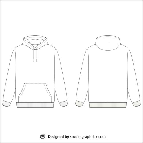Mens hoodie vector template - Graphtick-Studio