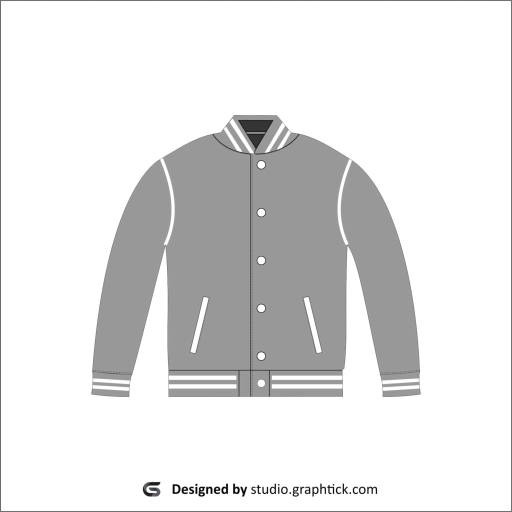 Versity jacket vector template - Graphtick-Studio