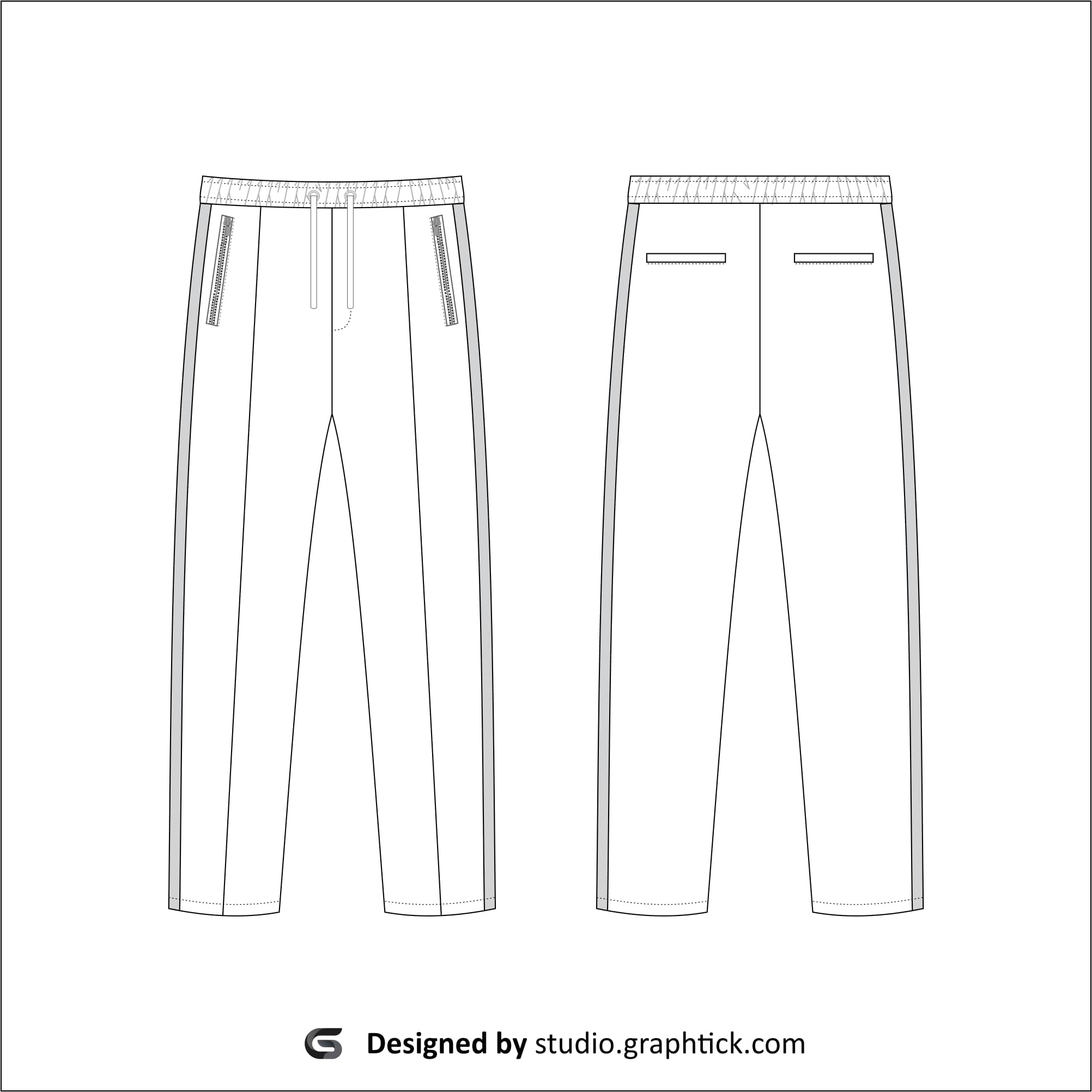 Sweat pants vector template - Graphtick-Studio