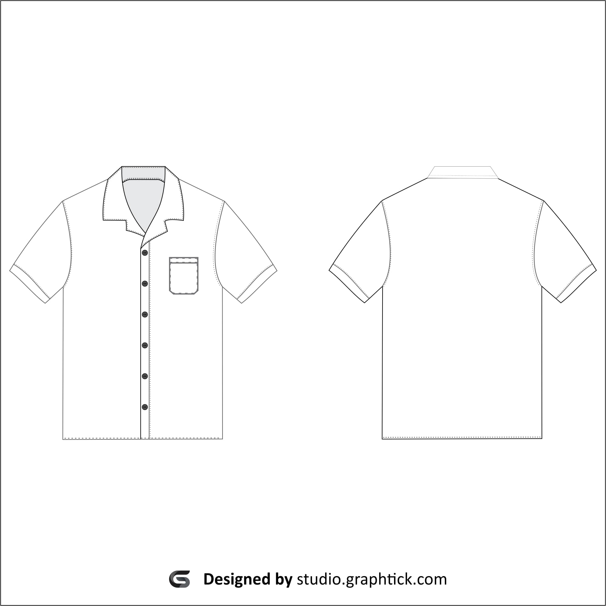 Beach shirt vector template - Graphtick-Studio