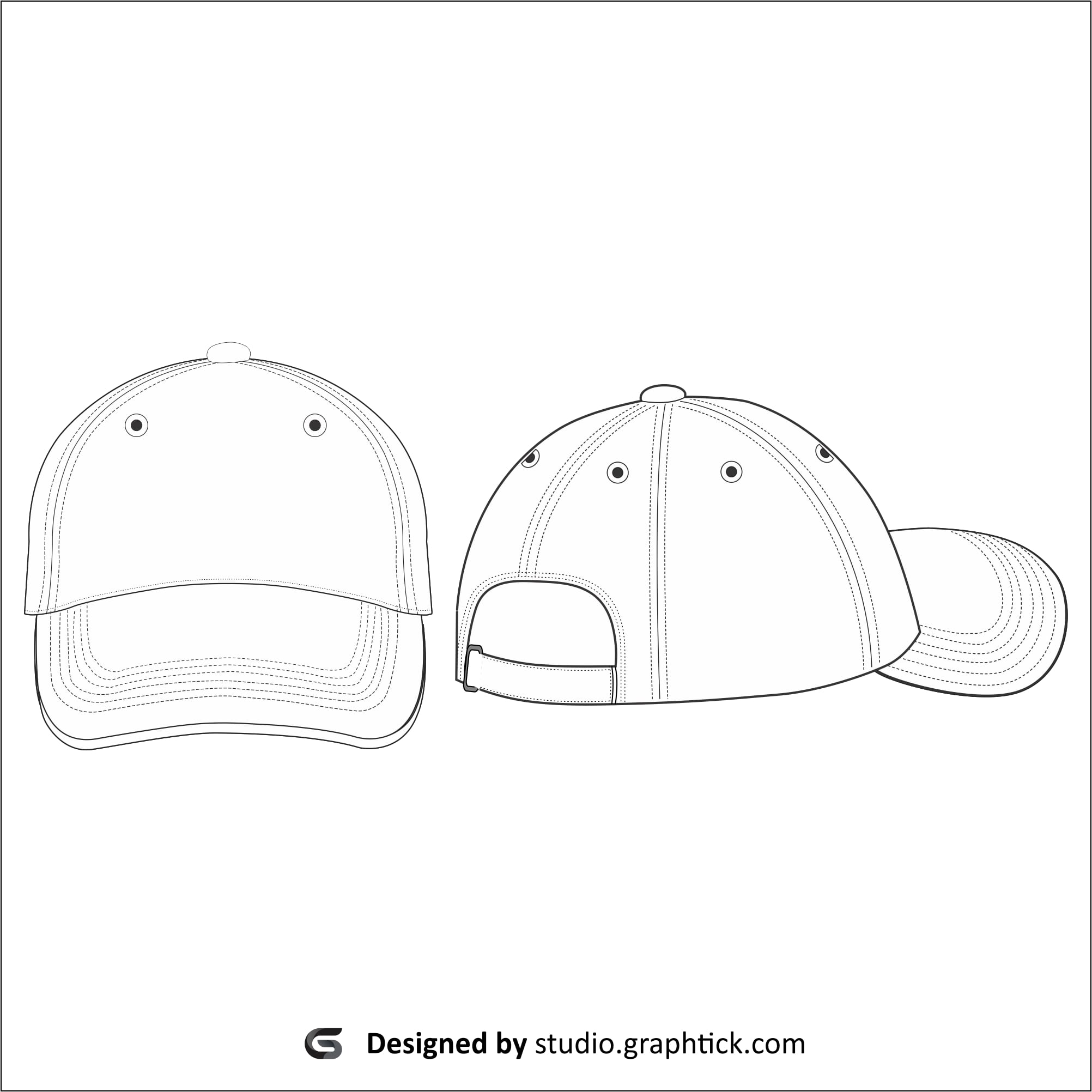 Hat vector template - Graphtick-Studio