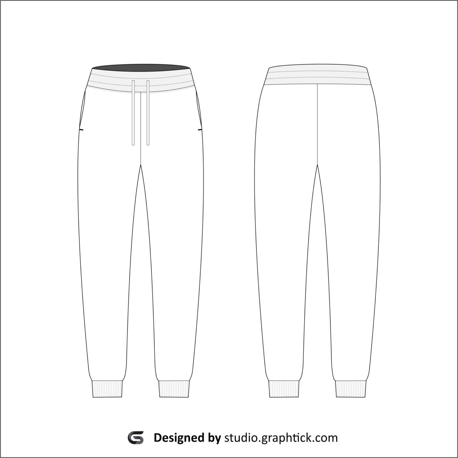 Jogger vector template - Graphtick-Studio