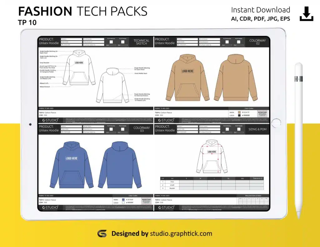 overview of Apparel Tech Packs