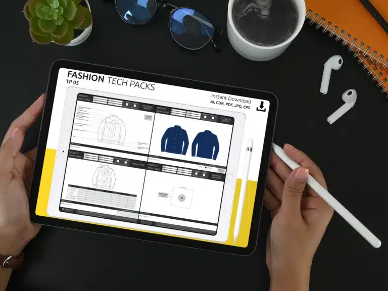 fashion tech pack template pic